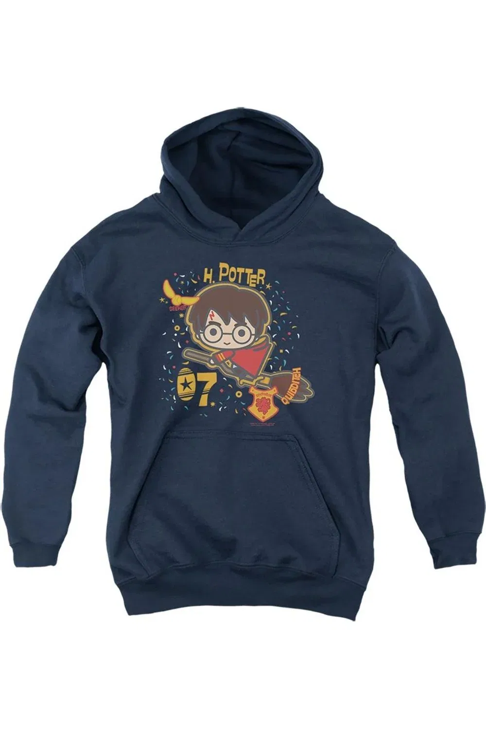 Детское худи с капюшоном Harry Potter H. Potter 07 Quidditch Chibi Gildan, темно-синий