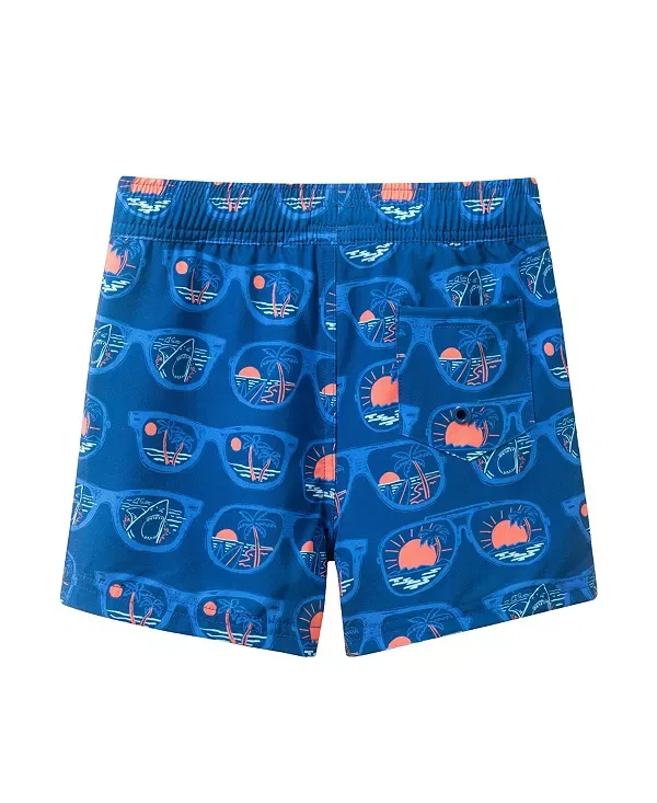 Детские плавки для мальчиков с принтом акулы Andy & Evan, Navy Sunnies — фото 2