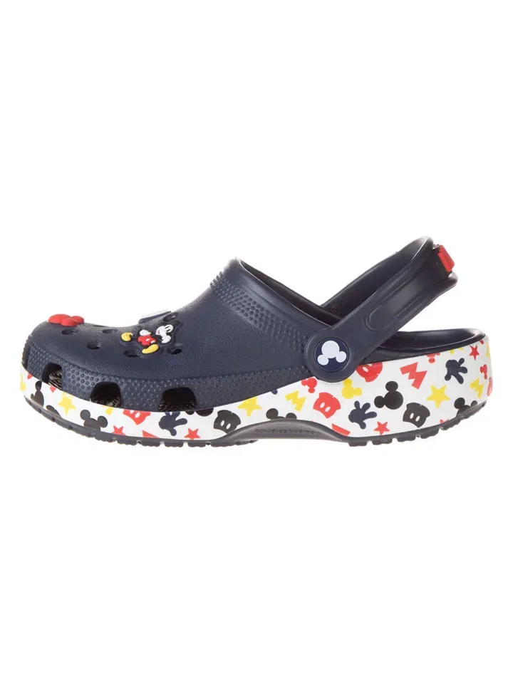 Сабо с принтом Mickey Friends Crocs, темно-синий