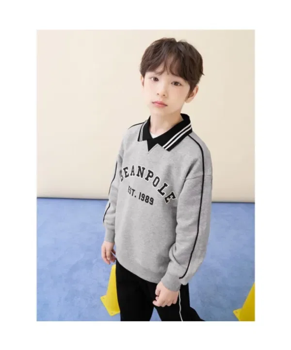 Сет свитшот и брюки с кантом, Beanpole Kids, серый — фото 3