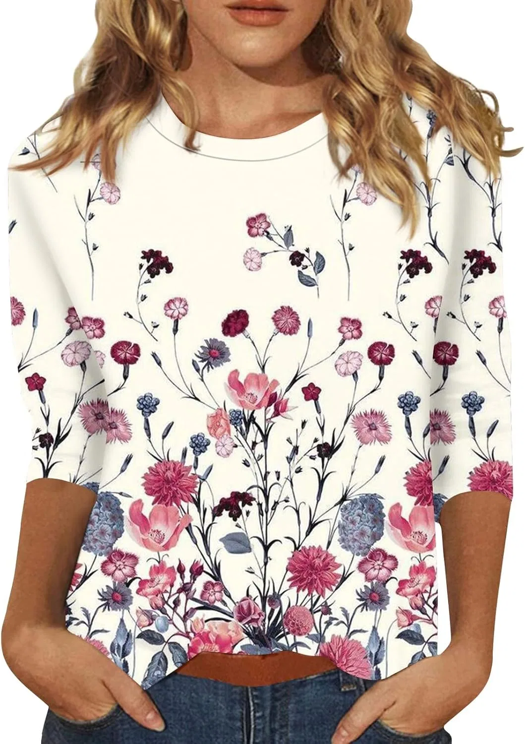 Женская футболка с коротким рукавом 3/4 Oversized Hawaiian, Gray