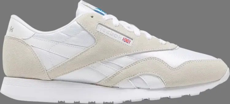 

Кроссовки classic nylon 'white light grey' Reebok, белый