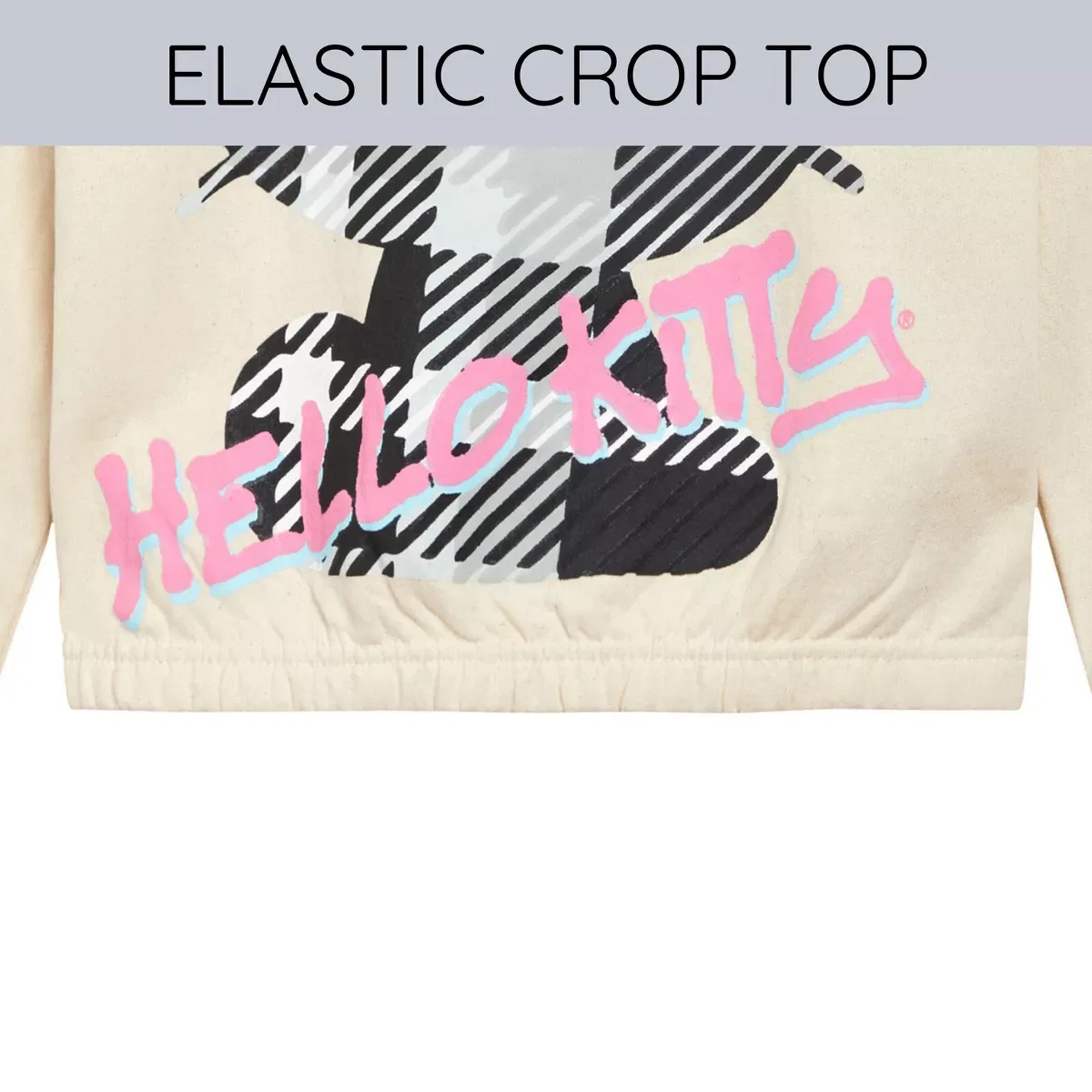 Детский комплект из свитшота и джоггеров для девочек Hello Kitty, Cream White — фото 4