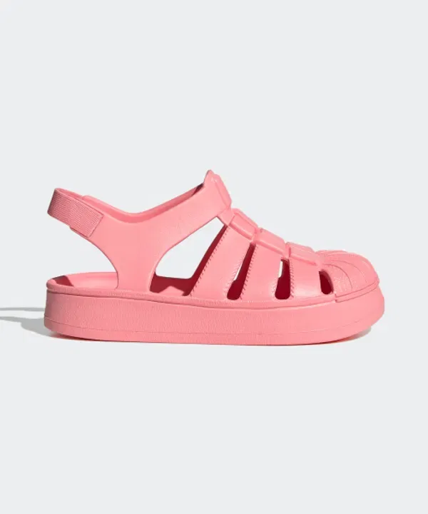 Сандалии Superstar, детские, Adidas Kids, розовый
