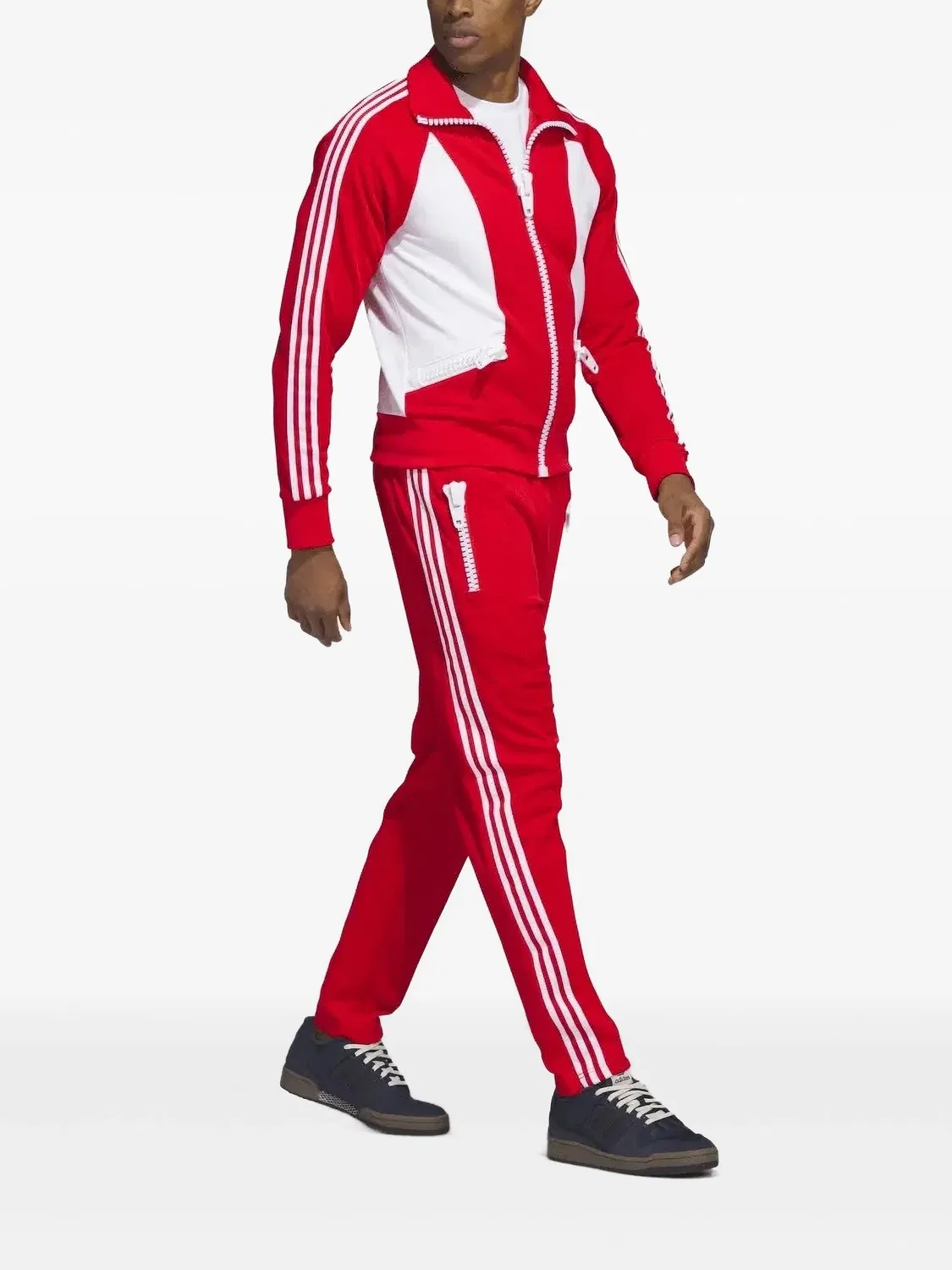 Спортивные брюки Big Zip из коллаборации с Jeremy Scott Adidas, красный — фото 2