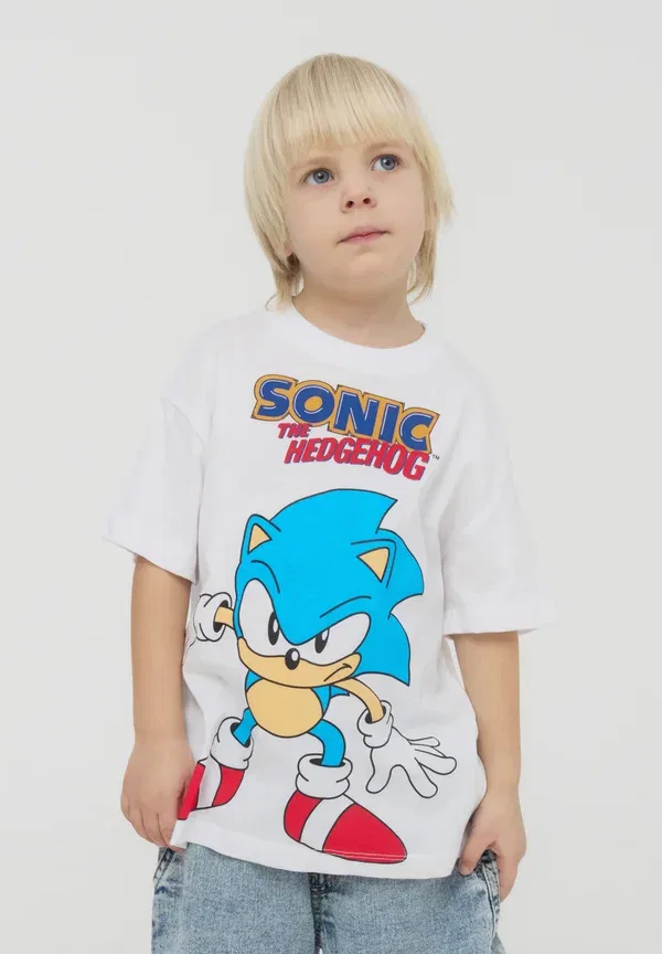 Футболка с принтом Sonic the Hedgehog Terranova, Bianco Ottico, белый — фото 2