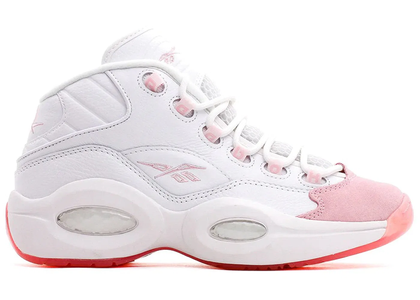Детские кроссовки с высоким верхом Reebok Question Mid, White Pink