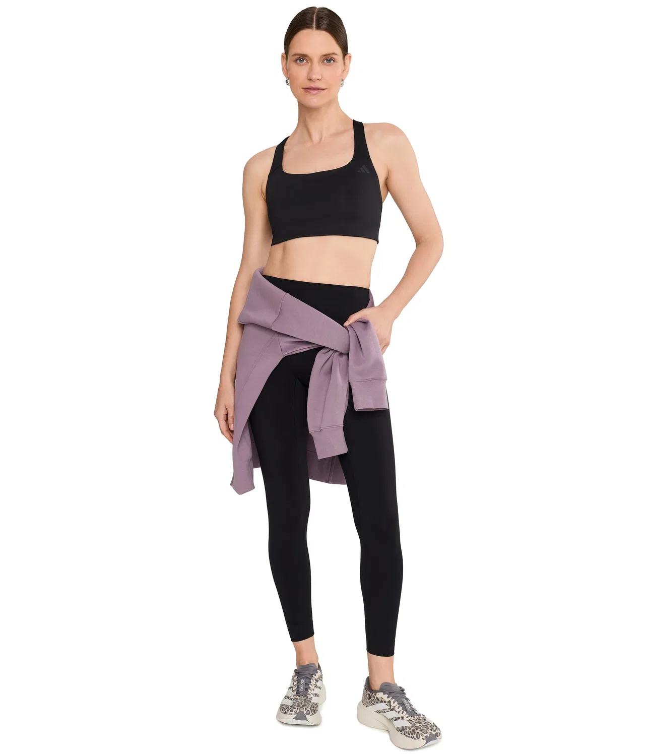 Спортивный бюстгальтер со средней поддержкой Optime Workout Medium-Support Bra Adidas, Black — фото 2