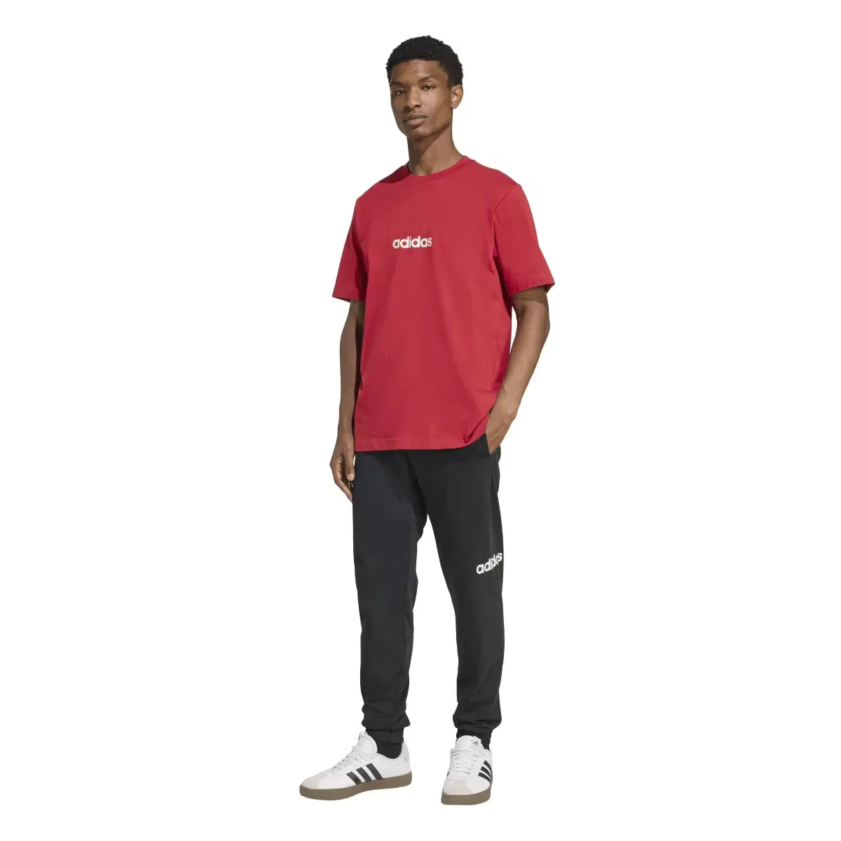 Мужская футболка хлопковая Essentials adidas, Burdeos — фото 4
