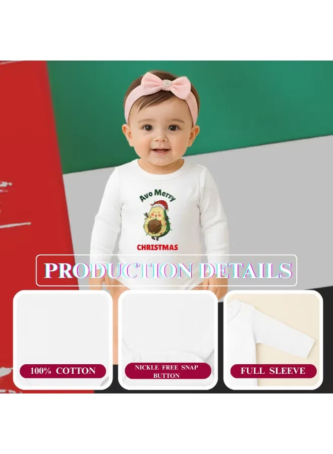 Боди-комбинезон с длинным рукавом новогодний Printshop4Me, белый — фото 3