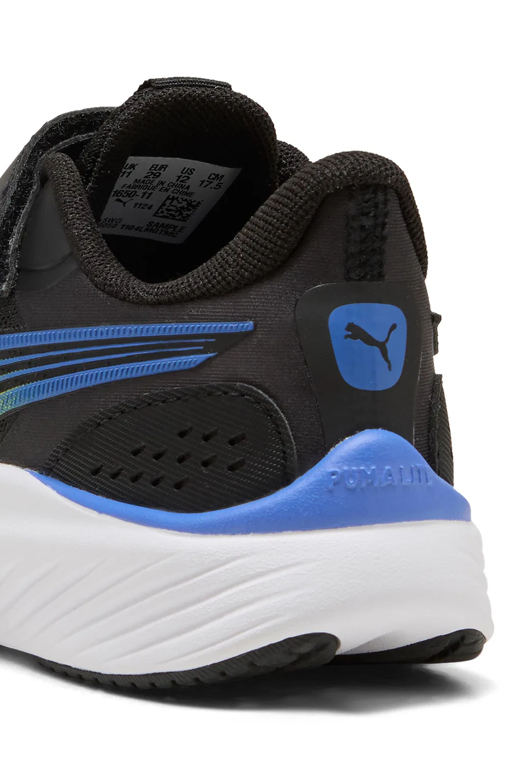 Детские кроссовки с дышащим верхом Pounce Lite Puma, Schwarz Grun Schwarz — фото 3