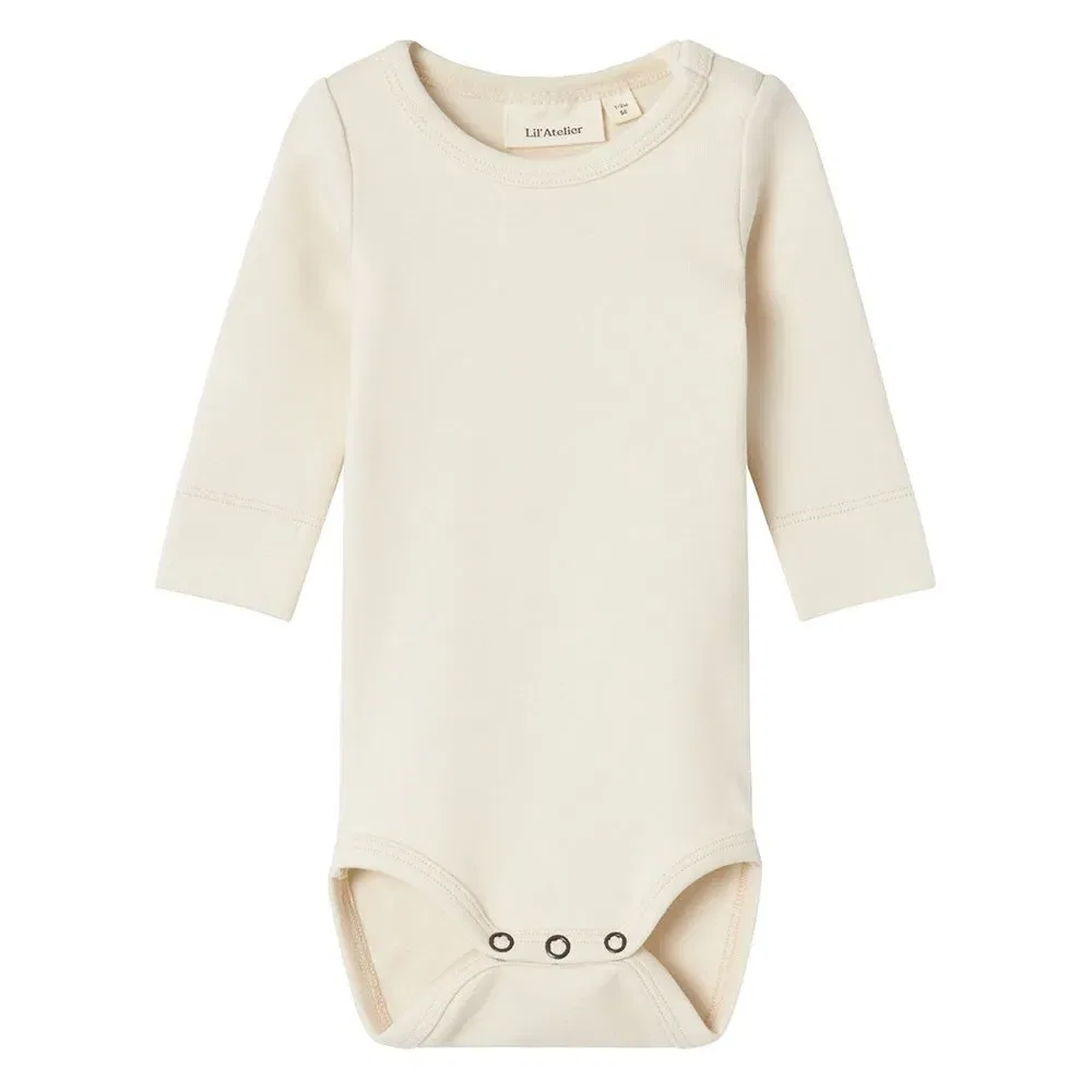 Детское боди для девочек с длинным рукавом Gayo Name it, Beige
