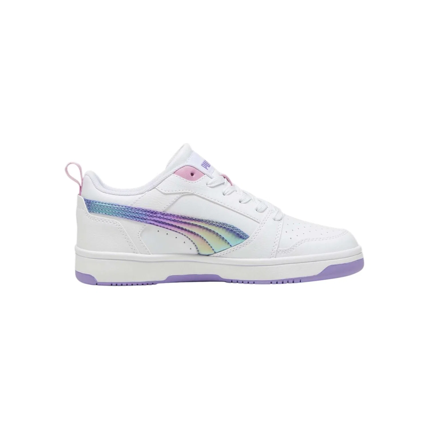 Детские кроссовки для девочек с массивной подошвой Rebound V6 Lo Bouncy Sky JR Puma, Weiss — фото 2