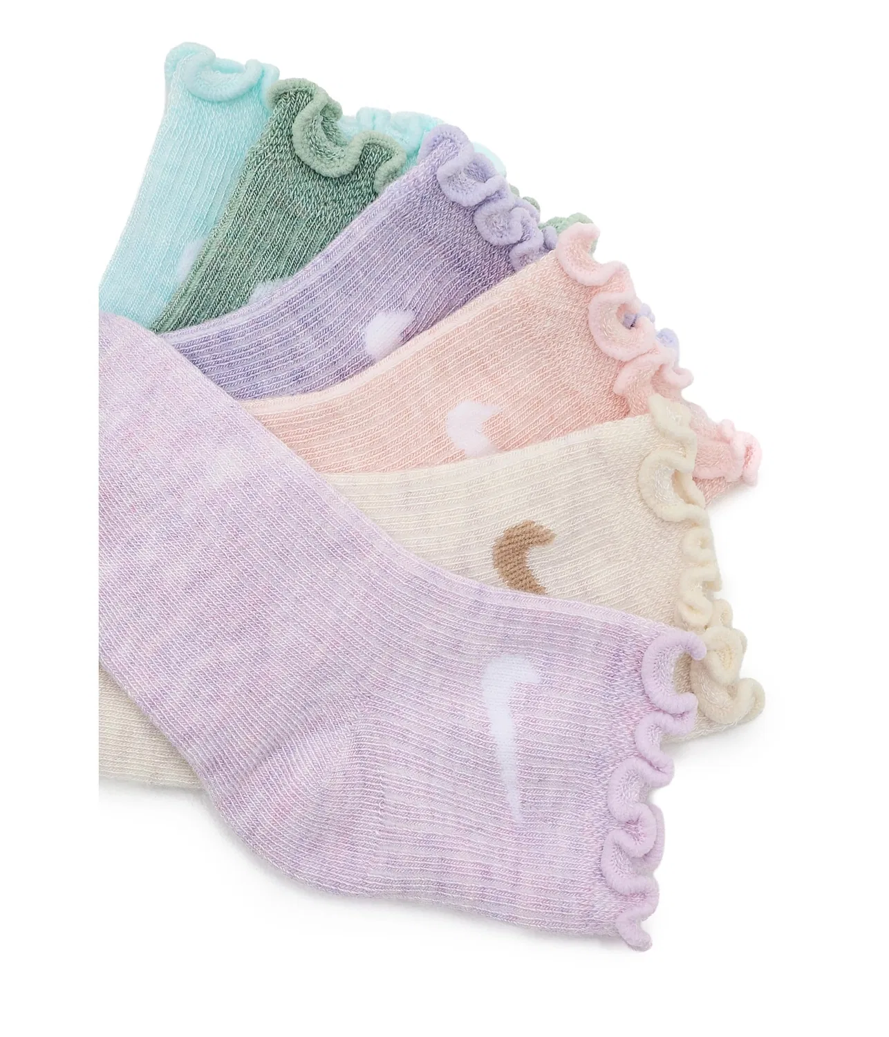 Набор из 6 пар носков Lettuce Ankle Socks (для малышей/детей постарше) Nike Kids, Coconut Milk Heather — фото 2