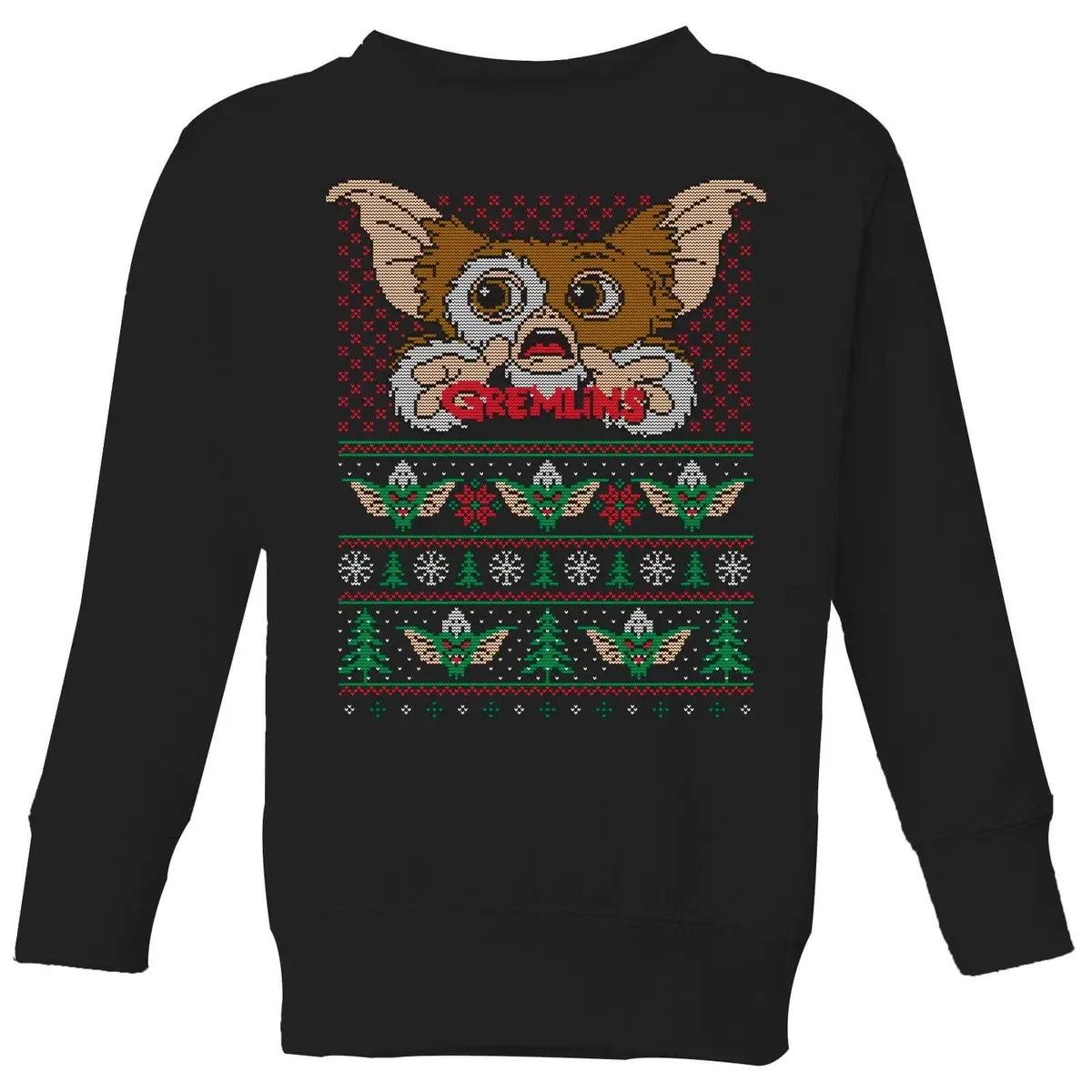 Детский свитшот с принтом Gremlins, Black