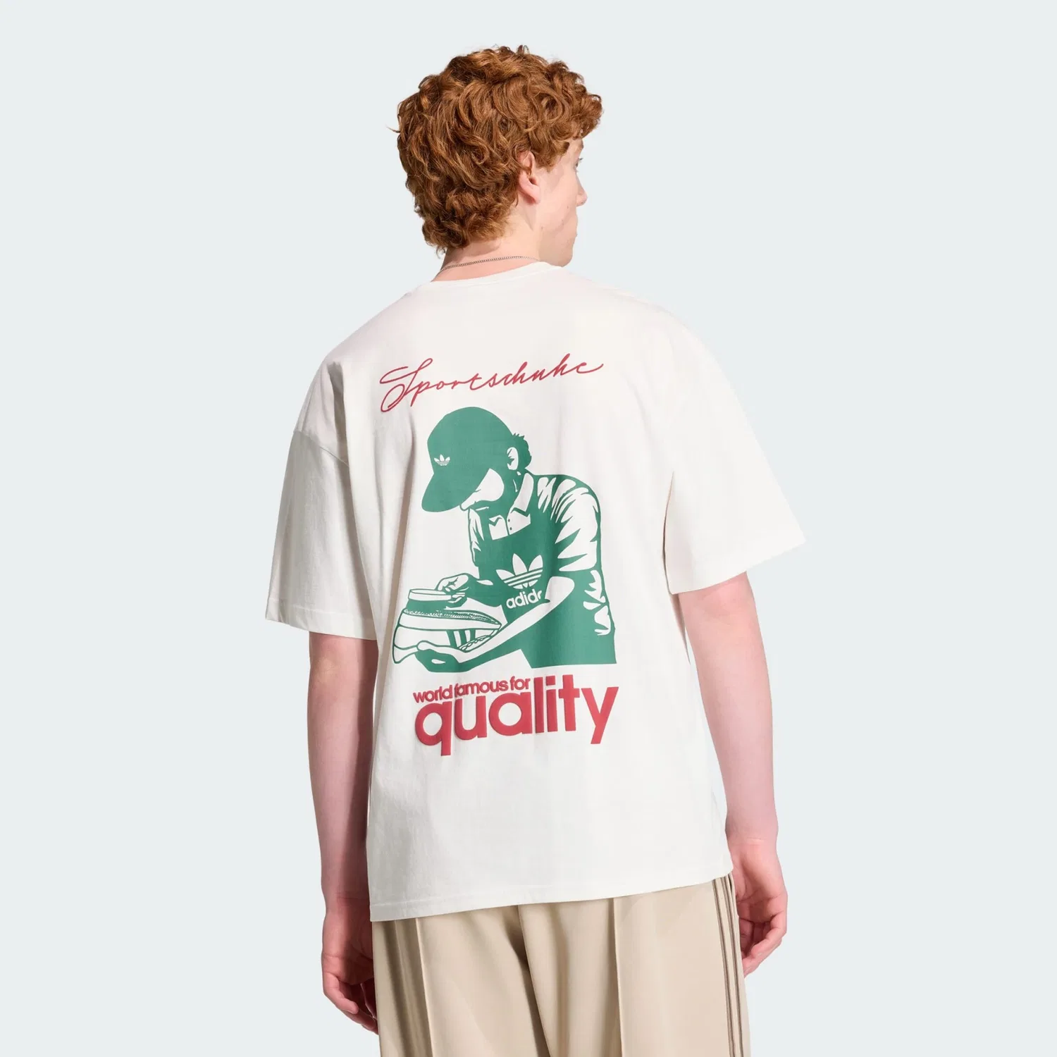 Футболка Adidas Originals Quality белого цвета — фото 2
