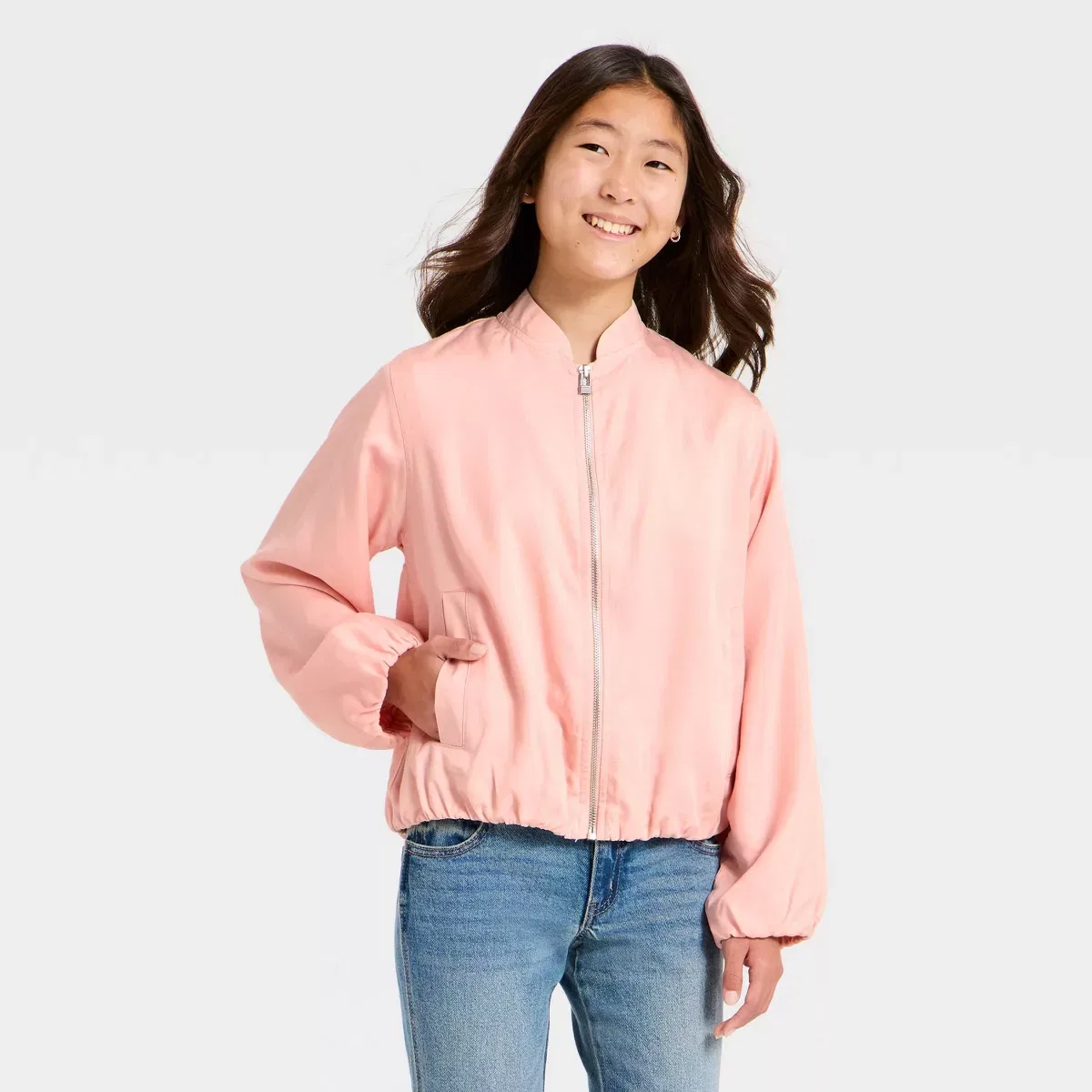 Детская куртка-бомбер для девочек с принтом Bubble Blouson GIRLS SWIM/OUTERWEAR, Pink
