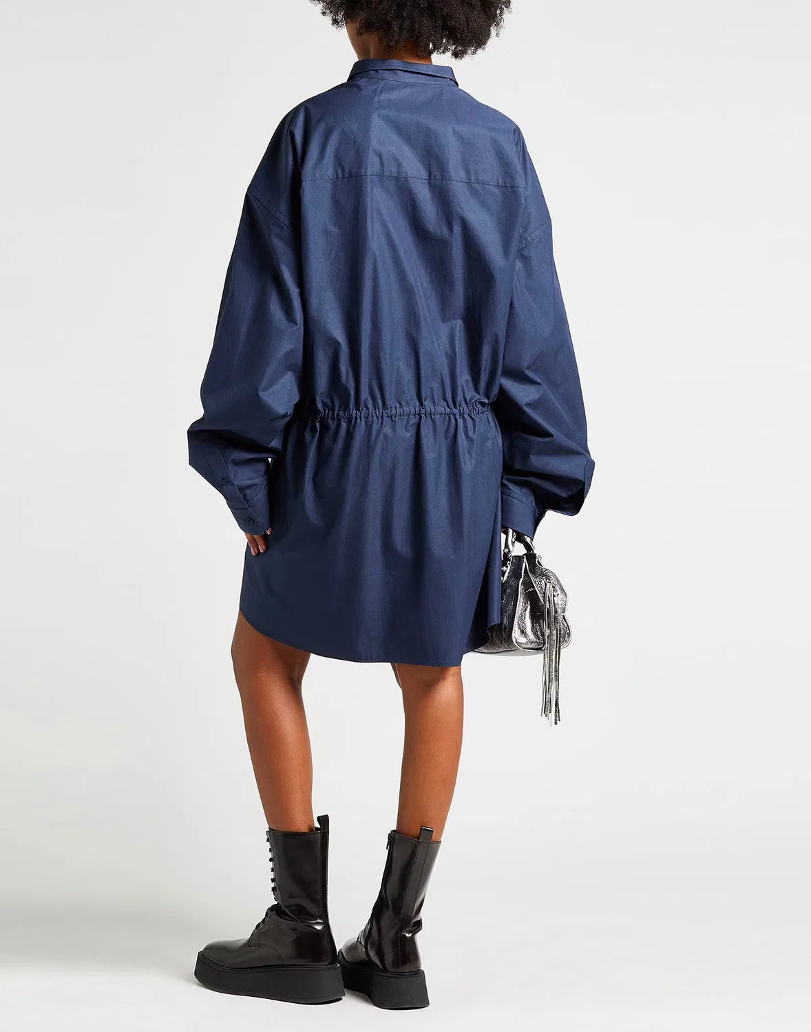 Женское платье-рубашка с длинным рукавом Balenciaga, темно‑синий — фото 3