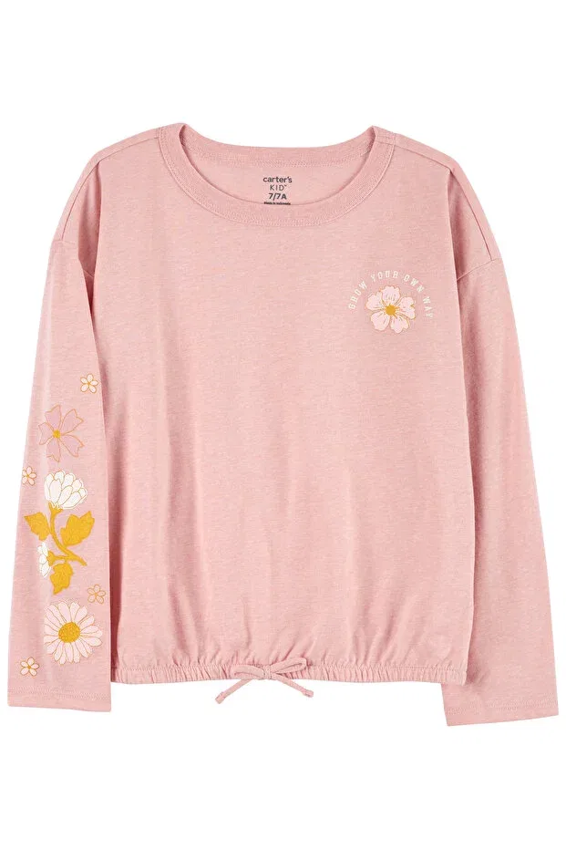 Детская футболка для девочек хлопковая Carter's, Pink — фото 2