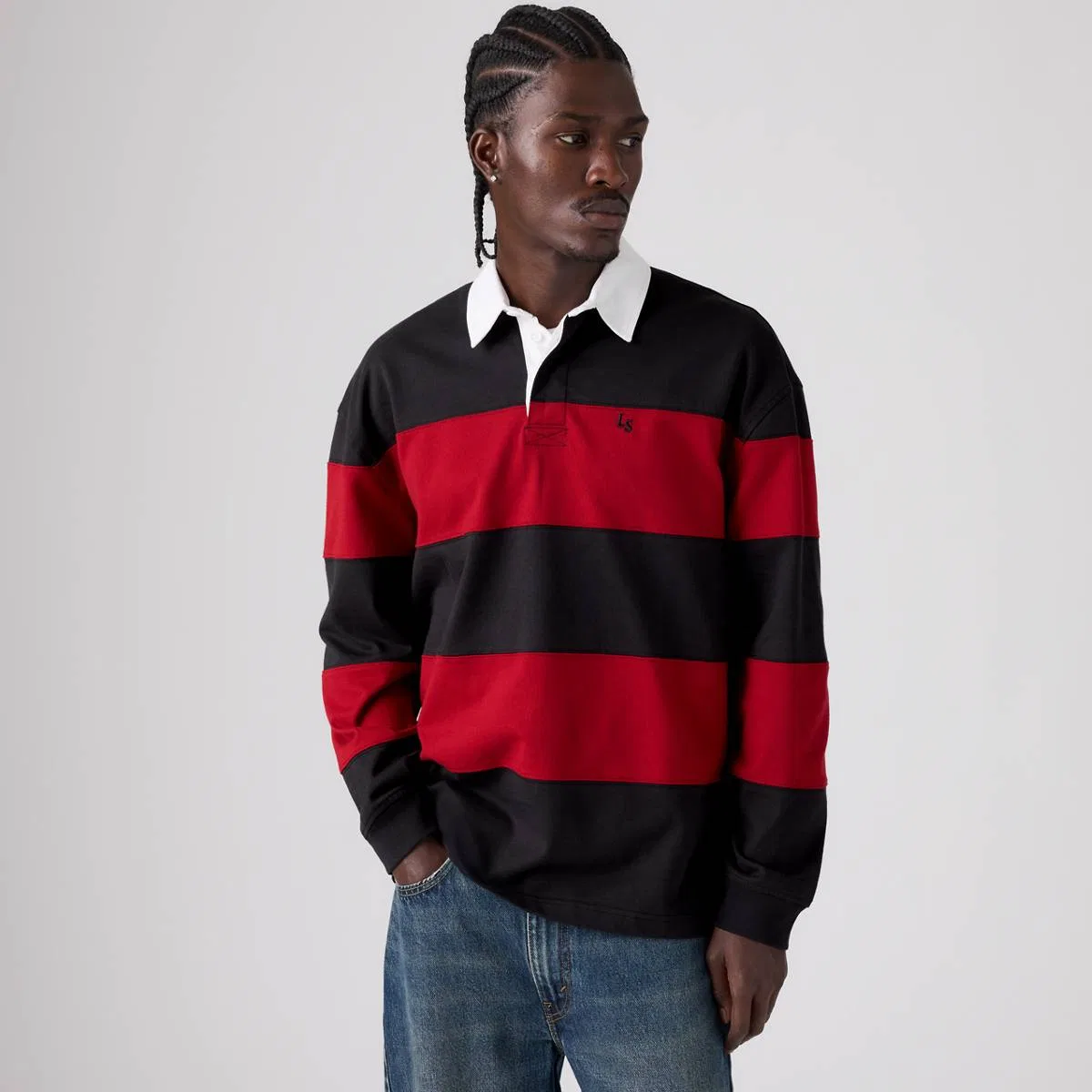 Сборная регбийная футболка Levi's, Jesse Jet Black - Multi-Color
