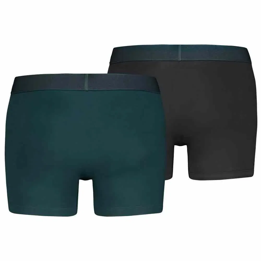 Мужские трусы-боксеры с хлопковым стрейчем Levi's, Black — фото 2