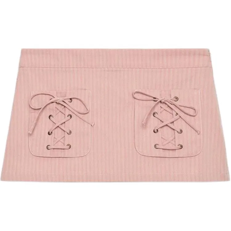 Женская юбка короткая Casual Light Pink Red ZARA, Light Pink Red