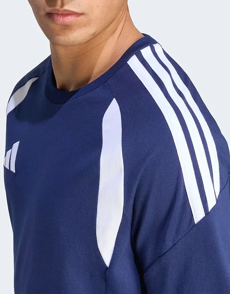 Футболка Adidas performance Tiro26 league tee, темно-синяя, белая (2 шт) — фото 4