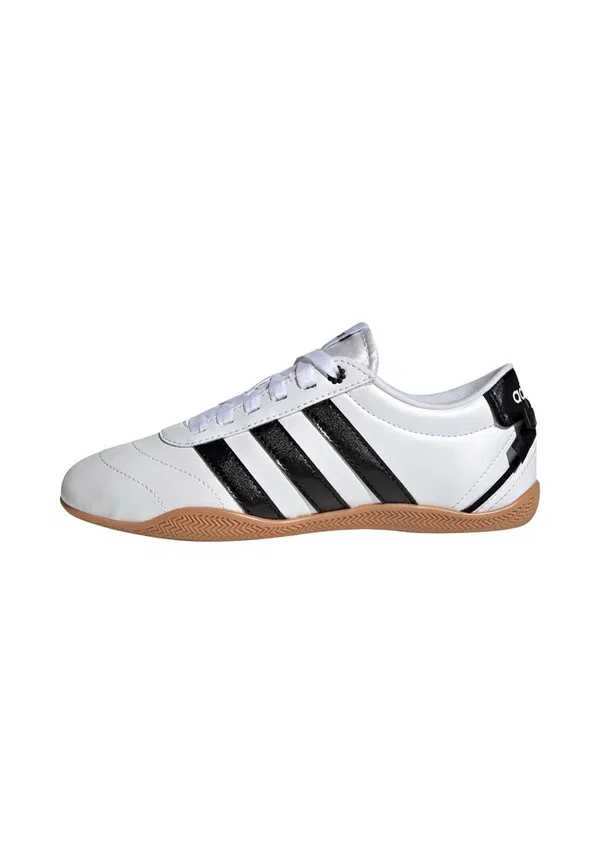 Детские кроссовки Grand Court Lo для девочек (юниорская модель) Adidas Sportswear, белый/черный/желтый