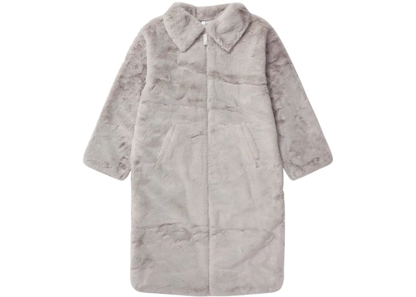 Женская куртка с длинным ворсом Nike Sportswear Essentials Plush Faux Fur Long Jacket, Light Iron Ore/Light Bone/Sail