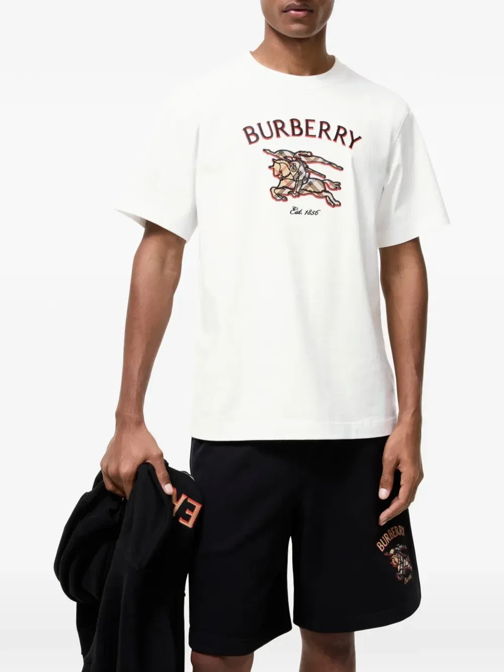 Футболка Knight с круглым вырезом BURBERRY, бежевый — фото 2