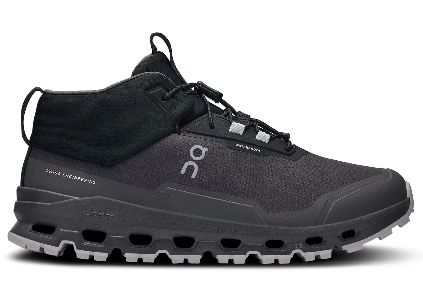 Детские кроссовки для активного отдыха водонепроницаемые On Running Cloudhero Mid Waterproof On, Eclipse/Black