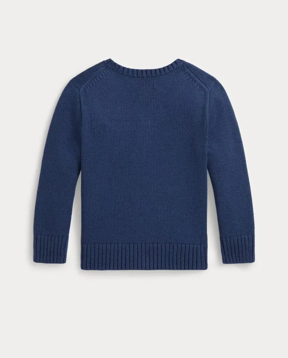 Детский джемпер хлопковый Polo Bear Polo Ralph Lauren, Azul Índigo — фото 2