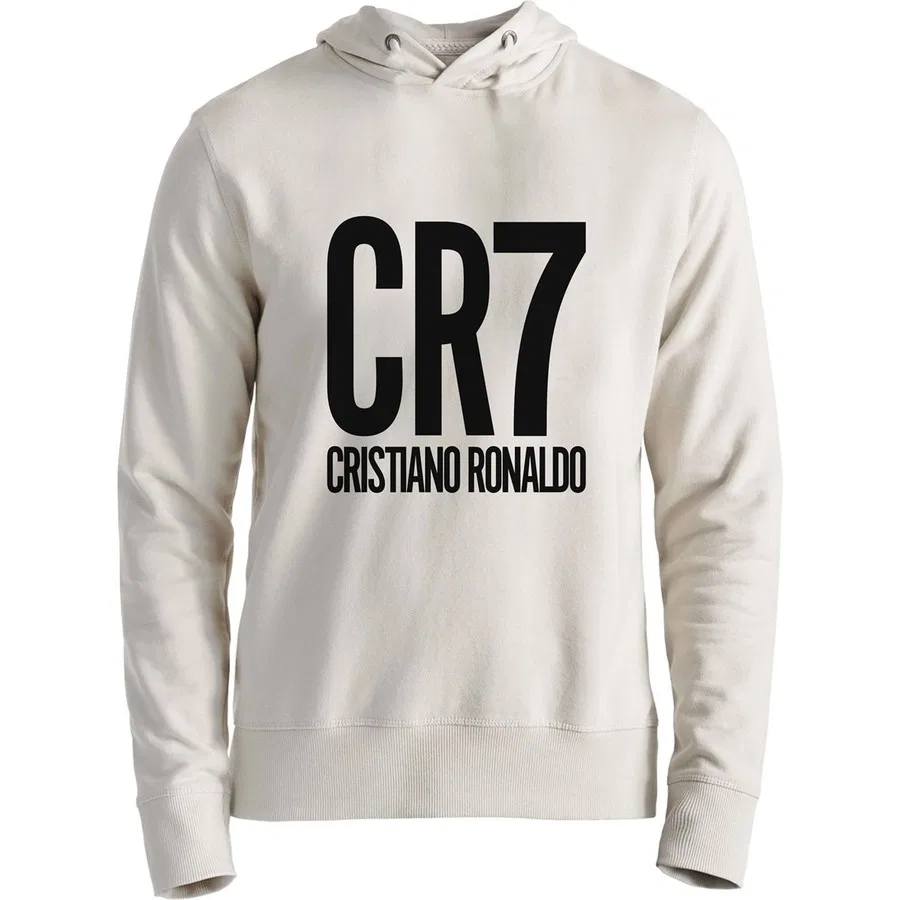 Детский свитшот с капюшоном из 3-ниточного футера C.Ronaldo, Экрю Alfa Tshirt