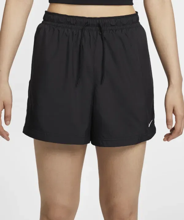 Шорты классические спортивные, мидрайз, Nike, черный/белый — фото 2