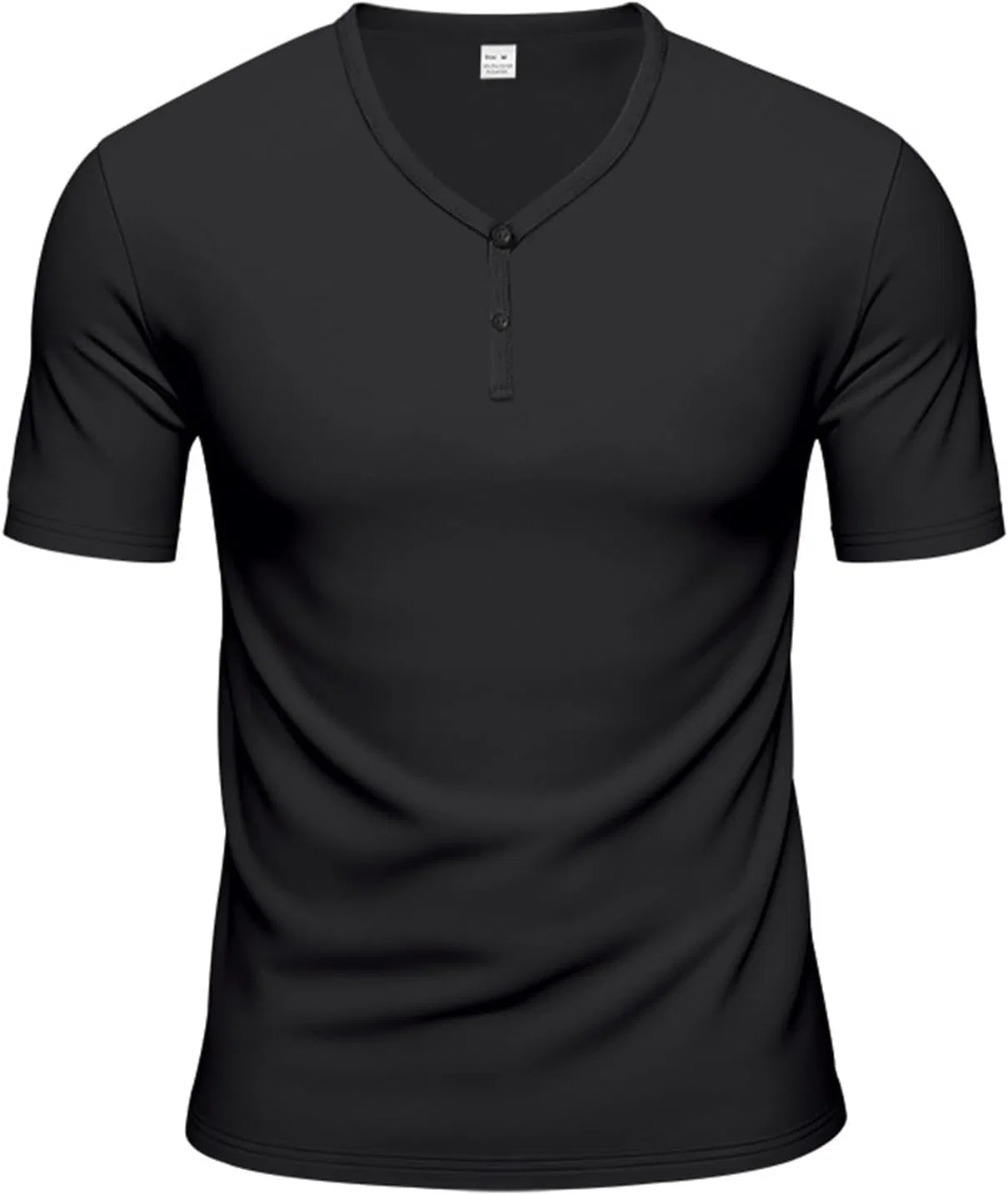 Мужская футболка с V-образным вырезом Muscle T Shirt, Black — фото 4