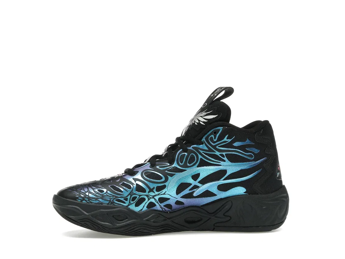 Детские кроссовки для мальчиков с агрессивным дизайном Puma LaMelo Ball MB.04 Puma, Black/Blue — фото 3