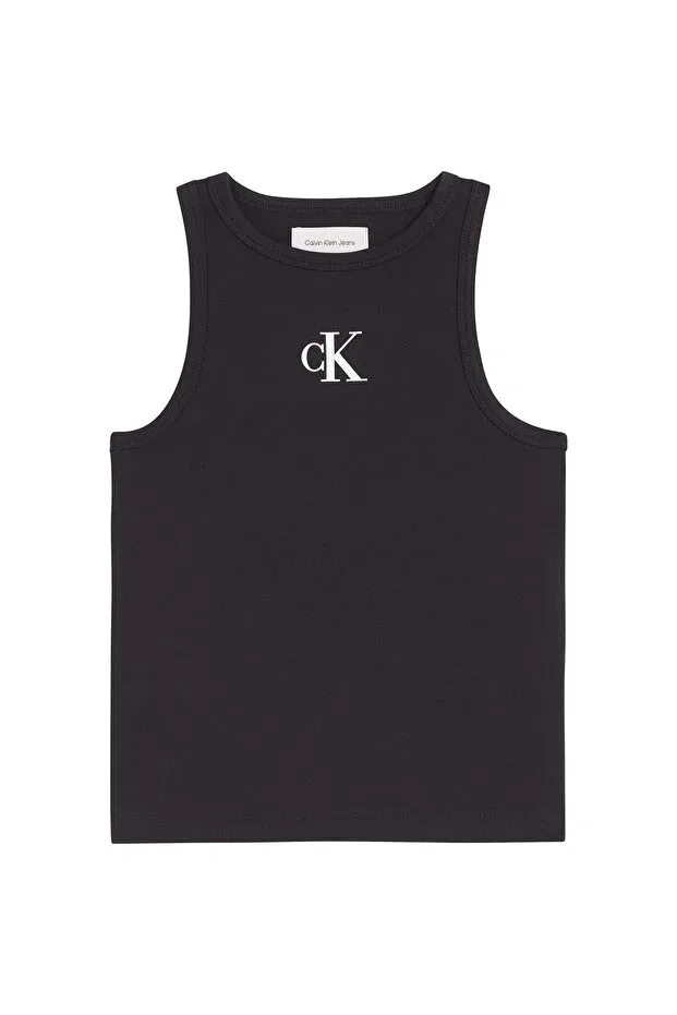 Детская футболка для девочек хлопковая с принтом Calvin Klein, Black