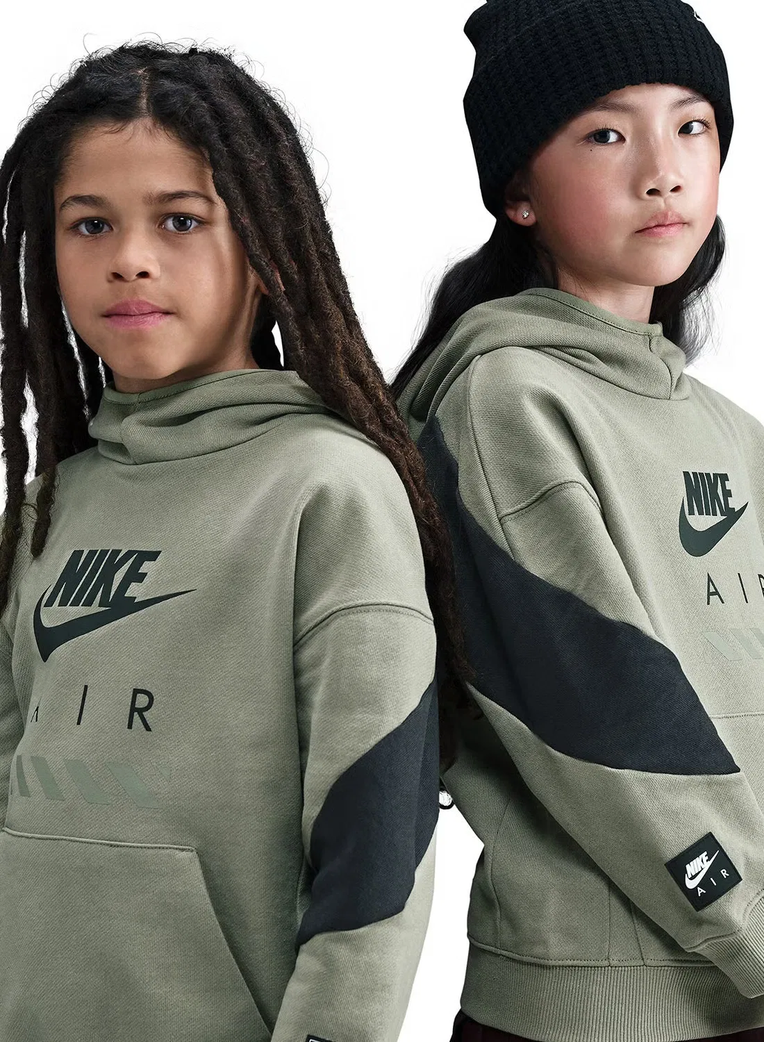 Худи детское с капюшоном Air Nike, хаки