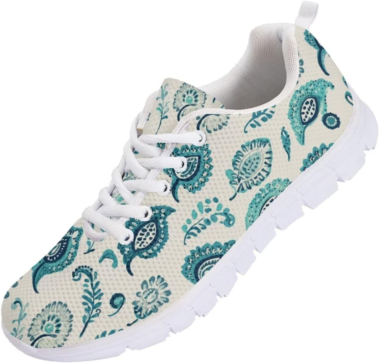 

Мужские кроссовки Funnydude с забавным принтом 2025 года Легкие дышащие удобные спортивные туфли, Boho Floral
