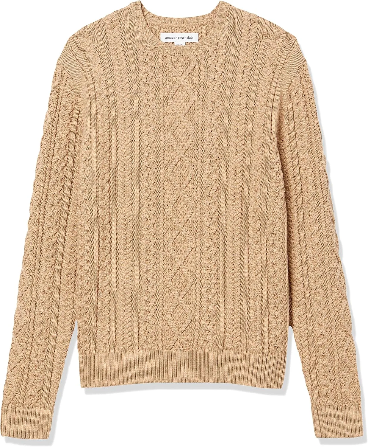 

Толстовка Amazon Essentials с длинным рукавом и узором "рыбацкая коса"