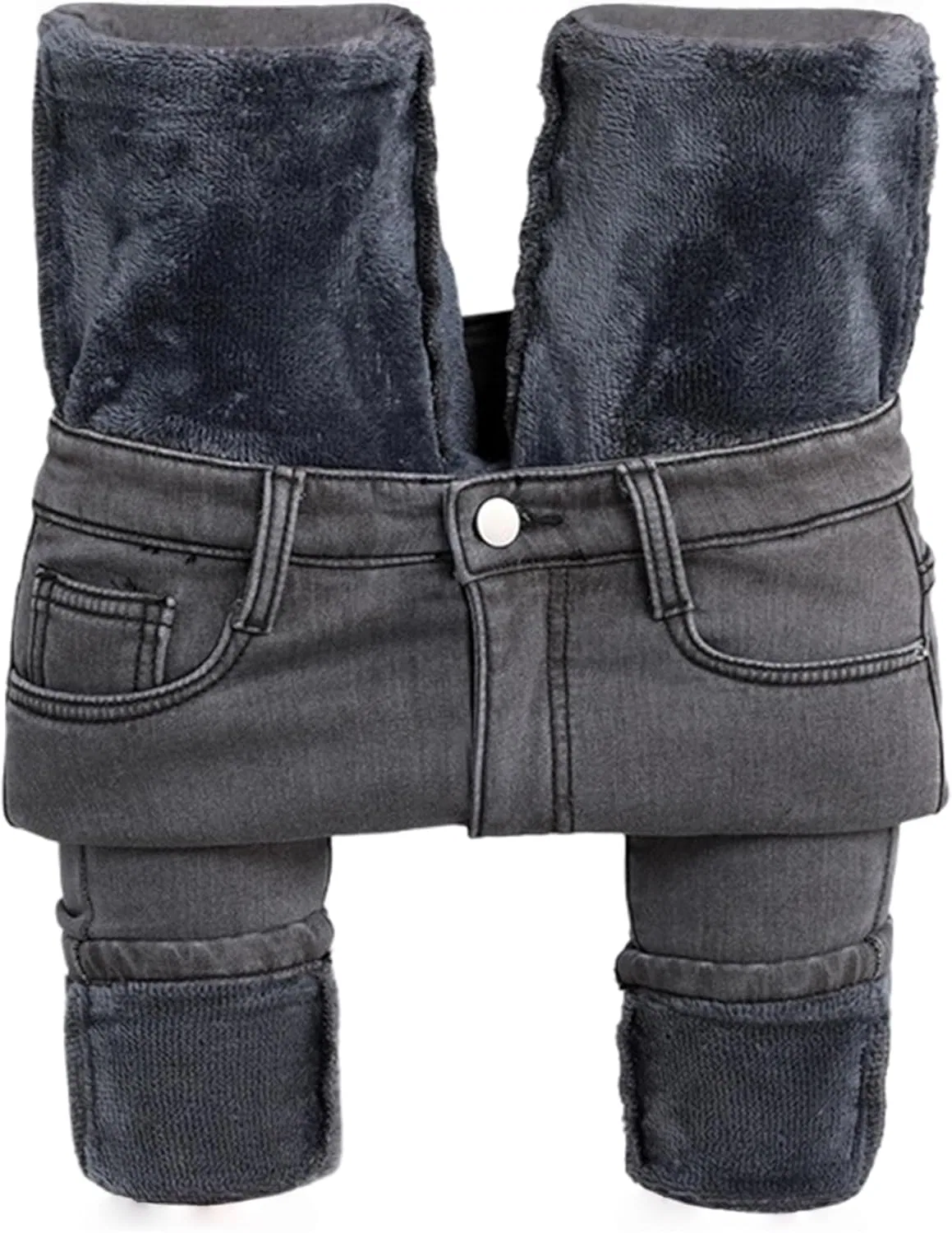 Джинсы утепленные с начесом, Серый (Fleece)