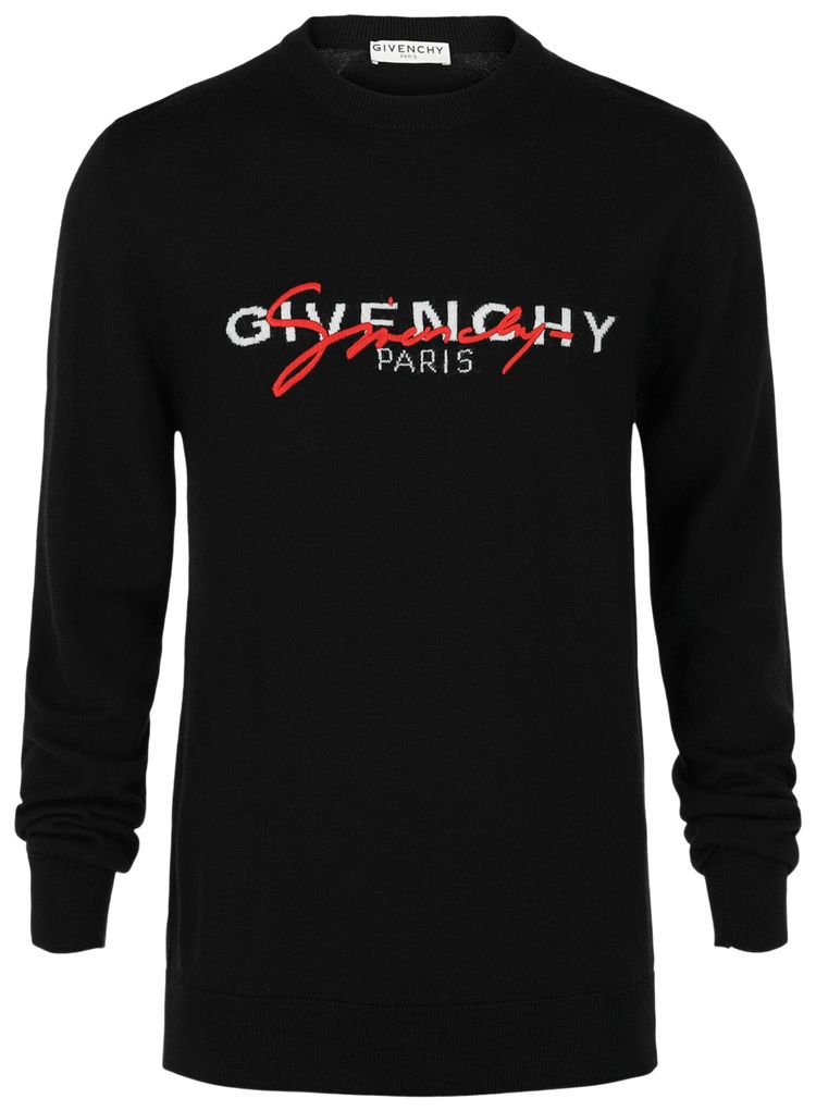 

Свитер Givenchy с фирменным логотипом, черный