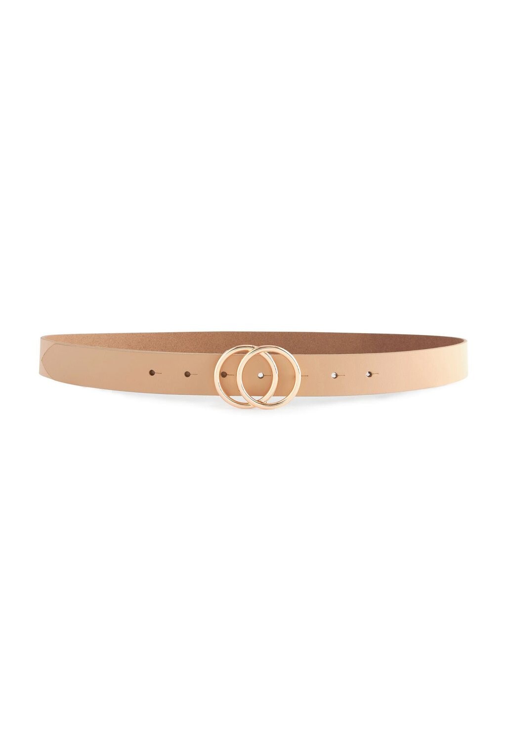 Ремень White Circle Buckle Next, цвет nude