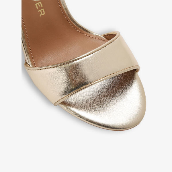 Босоножки на каблуке Faryn из искусственной кожи Kg Kurt Geiger, золотой — фото 3