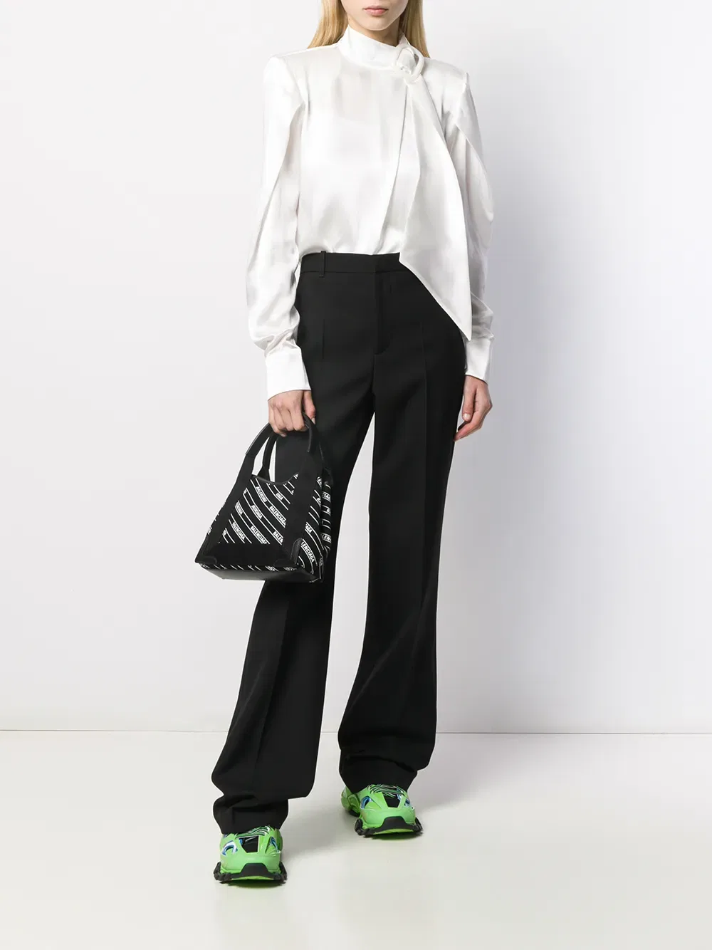 Расклешенные классические брюки Balenciaga, черный — фото 2
