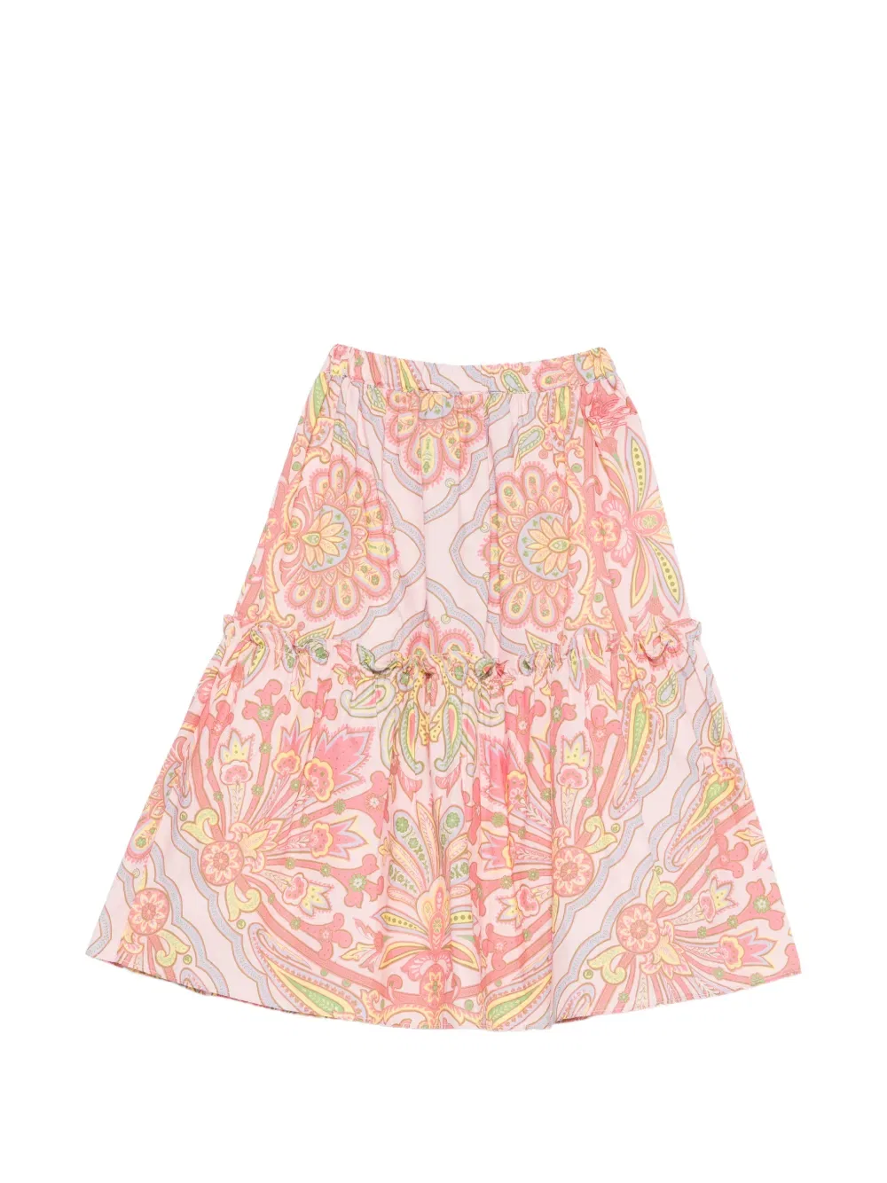 Юбка с оборками и узором «пейсли» Etro Kids, розовый — фото 2