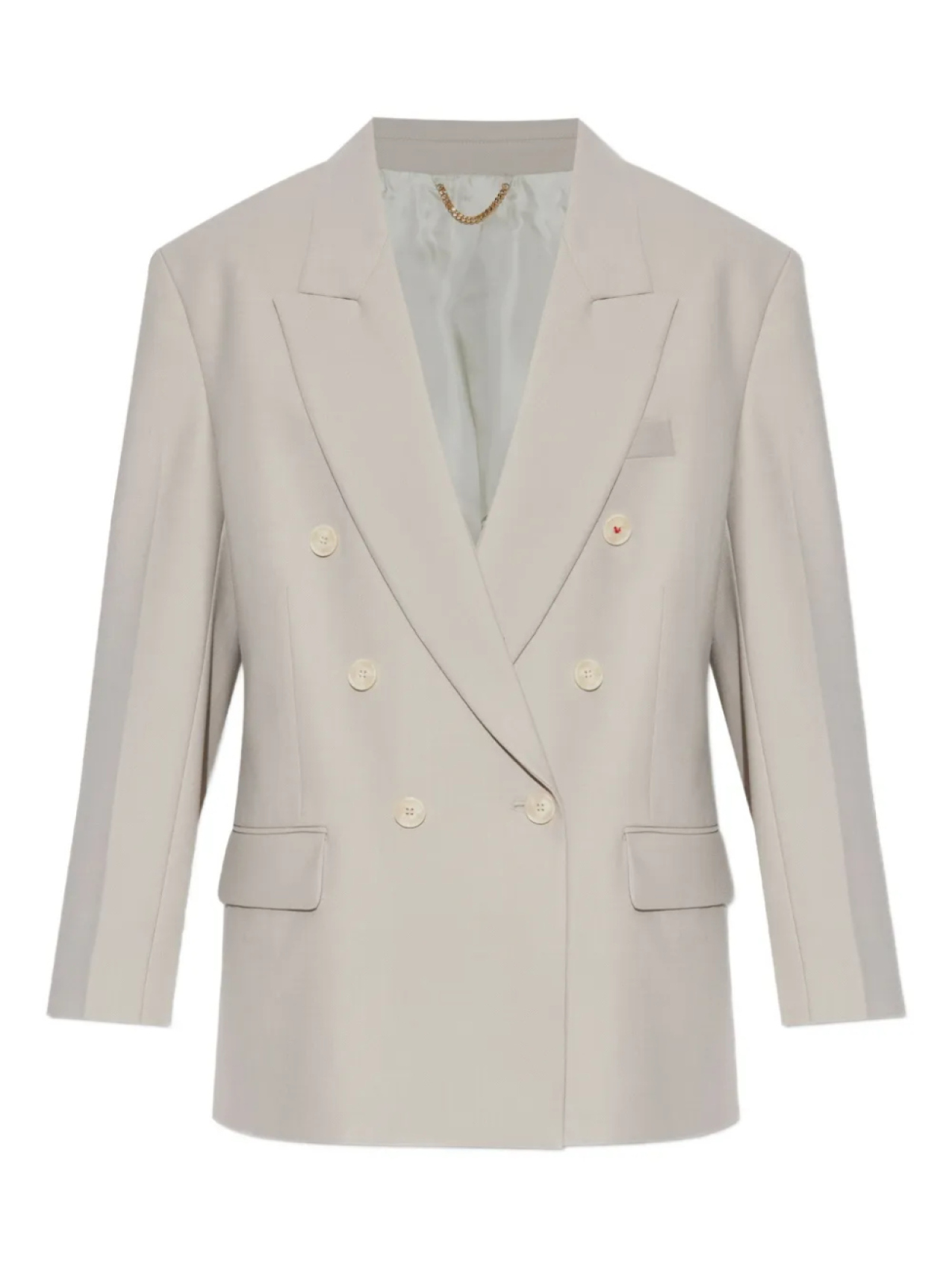 

Двубортный блейзер Victoria Beckham, серый