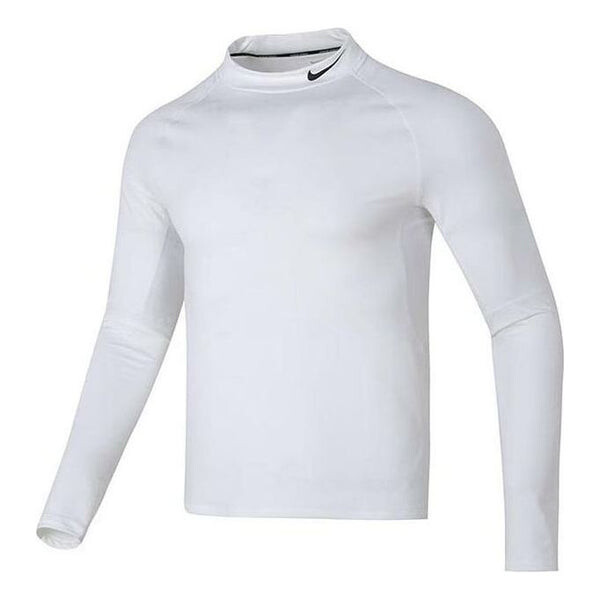 

Футболка pro dri fit fitness с воротником-стойкой и длинным рукавом Nike, белый