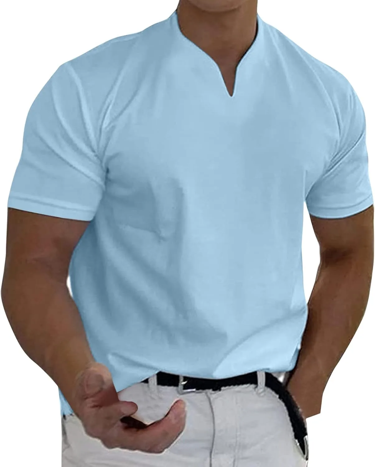 

Футболка мужская Casual с V-образным вырезом