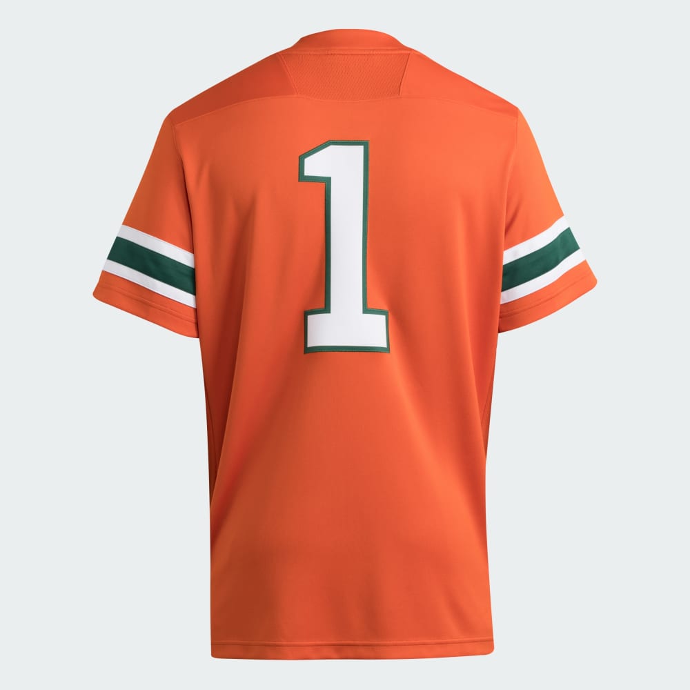 Джерси Adidas Miami Hurricanes Premier Home Football Jersey, цвет Collegiate Orange — фото 2